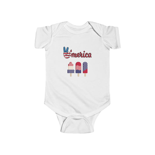 'Merica Patriotic Baby Bodysuit – USA Popsicle 4th of July Infant Onesie
