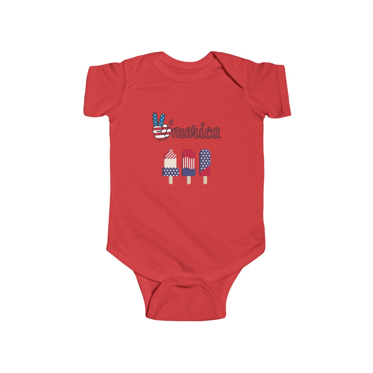 'Merica Patriotic Baby Bodysuit – USA Popsicle 4th of July Infant Onesie