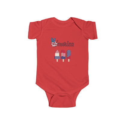 'Merica Patriotic Baby Bodysuit – USA Popsicle 4th of July Infant Onesie