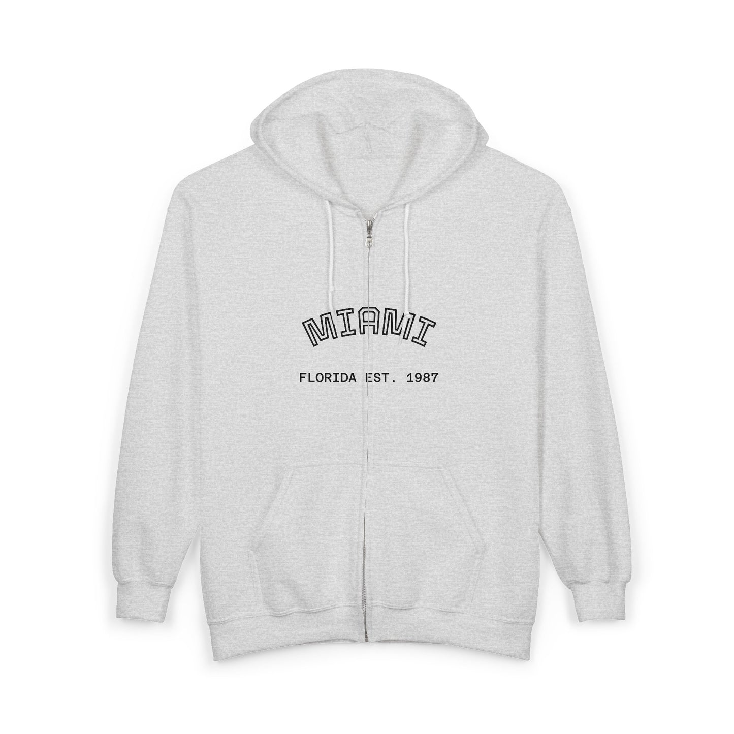 Black Full-Zip Hoodie — Classic Minimalist Zip-Up Hooded Sweatshirt