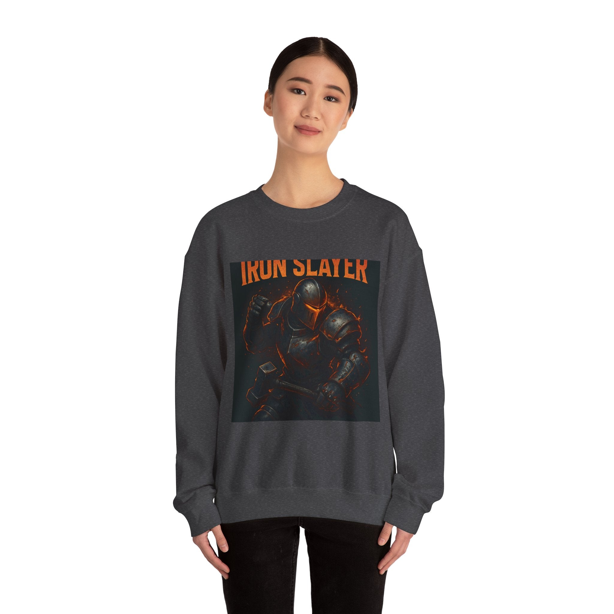 Crewneck Sweatshirt — "Iron Slayer" Knight Graphic