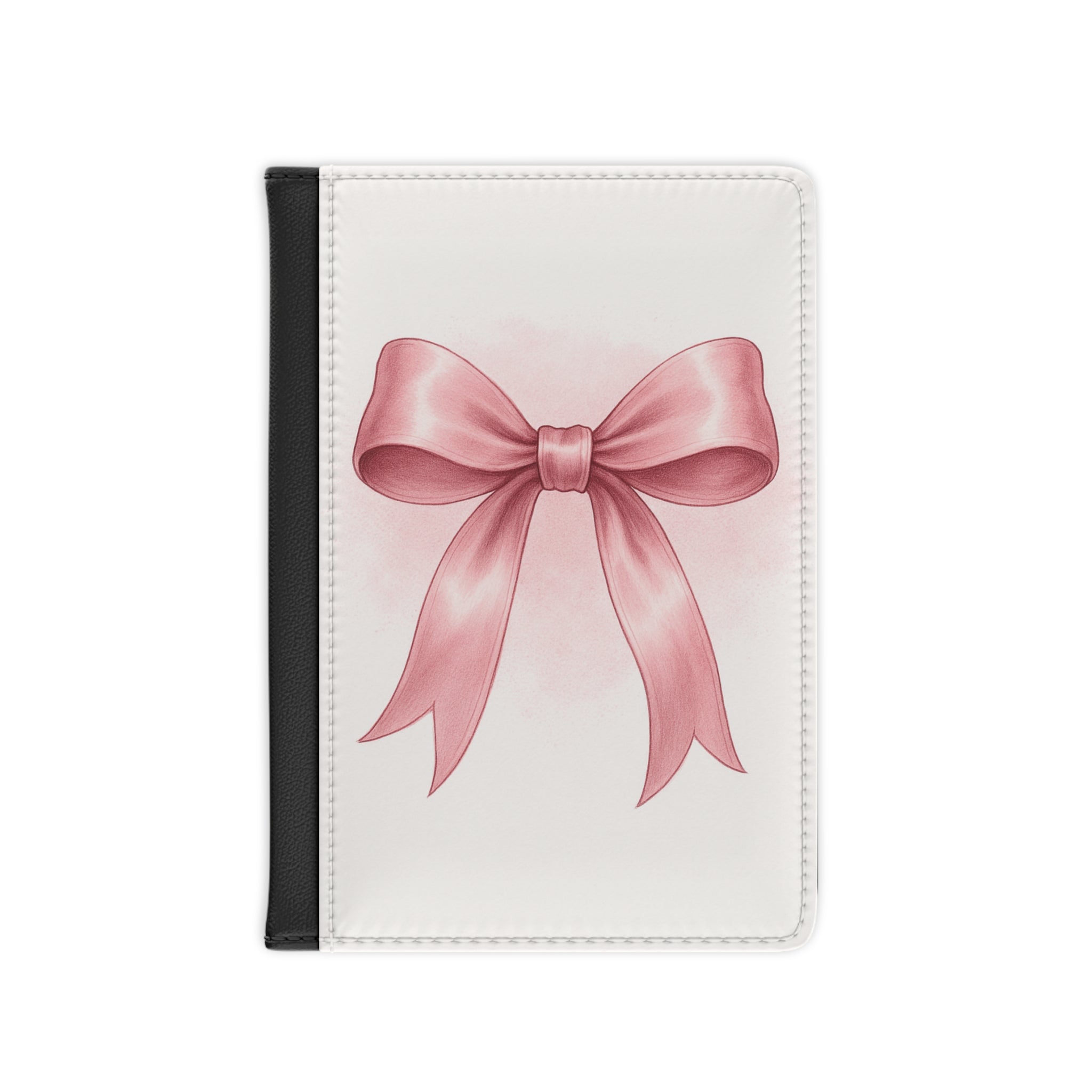Pink Ribbon Passport Cover — Cute Bow Travel Passport Holder