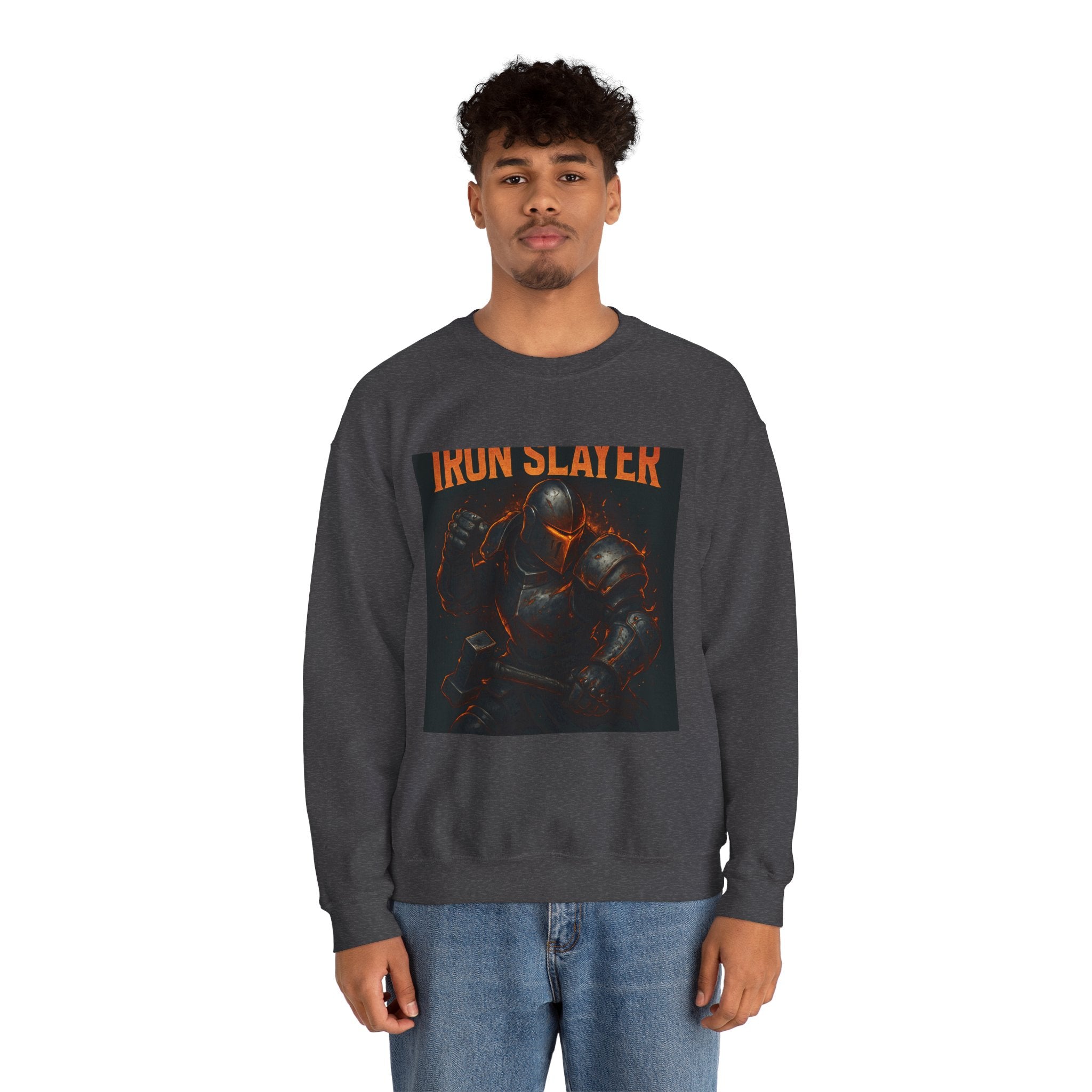 Crewneck Sweatshirt — "Iron Slayer" Knight Graphic