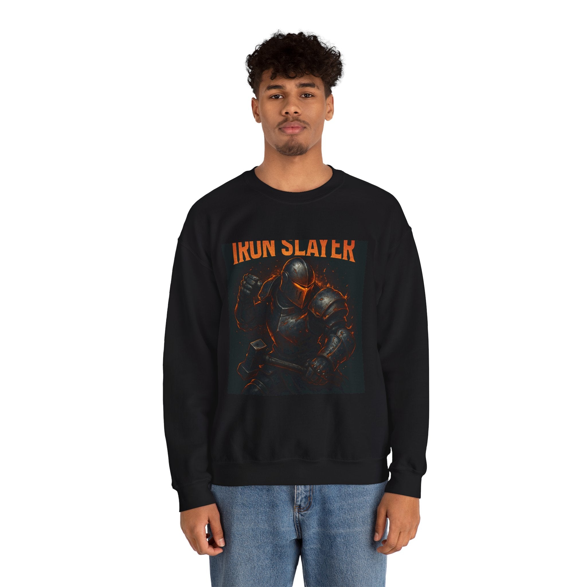 Crewneck Sweatshirt — "Iron Slayer" Knight Graphic
