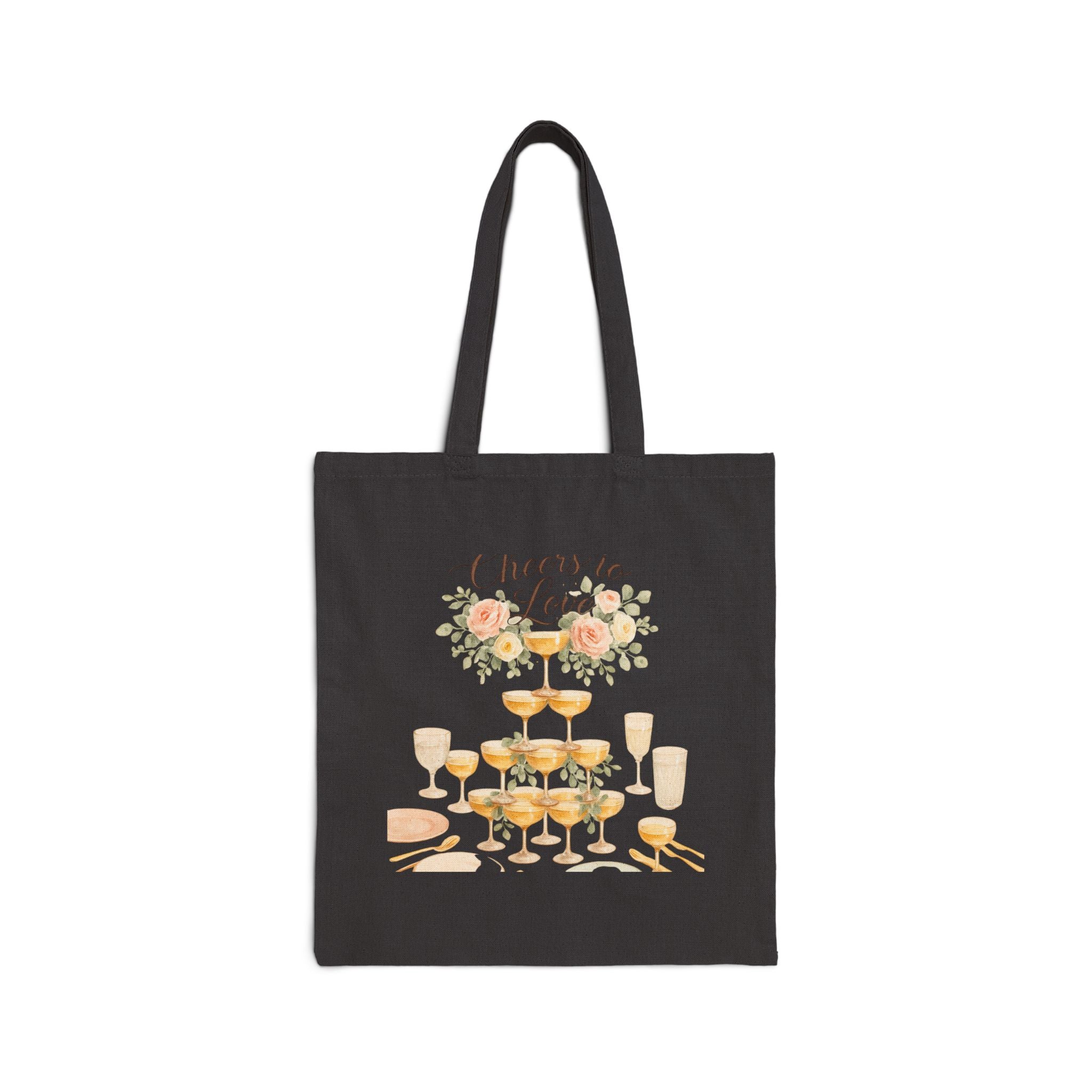 Cheers to Love Cotton Canvas Tote Bag