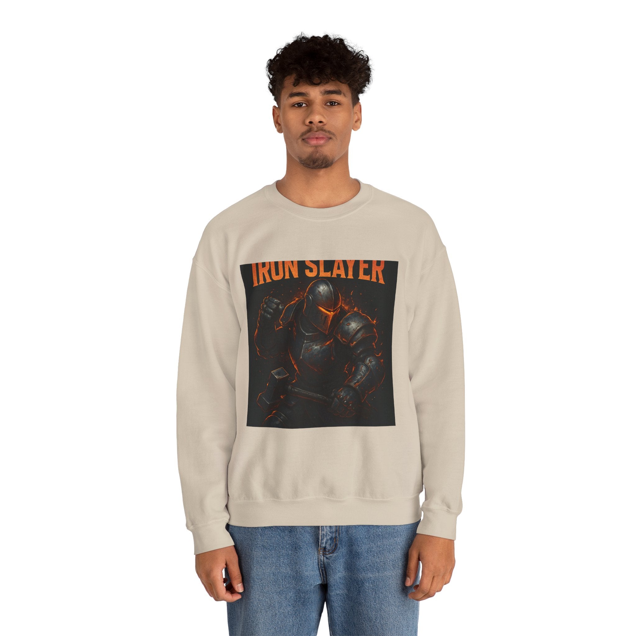 Crewneck Sweatshirt — "Iron Slayer" Knight Graphic