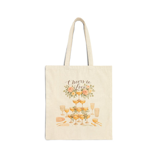 Cheers to Love Cotton Canvas Tote Bag