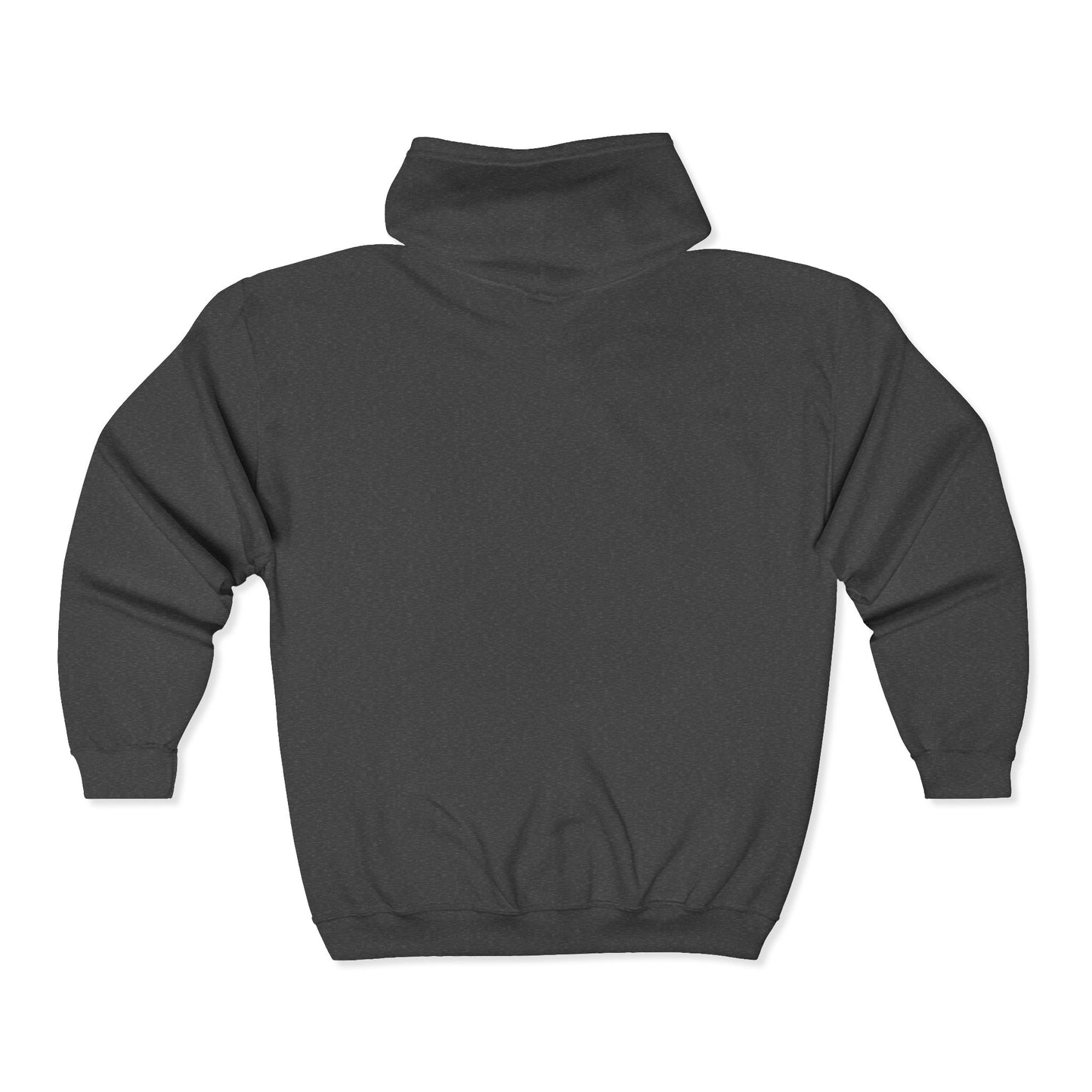 Black Full-Zip Hoodie — Classic Minimalist Zip-Up Hooded Sweatshirt