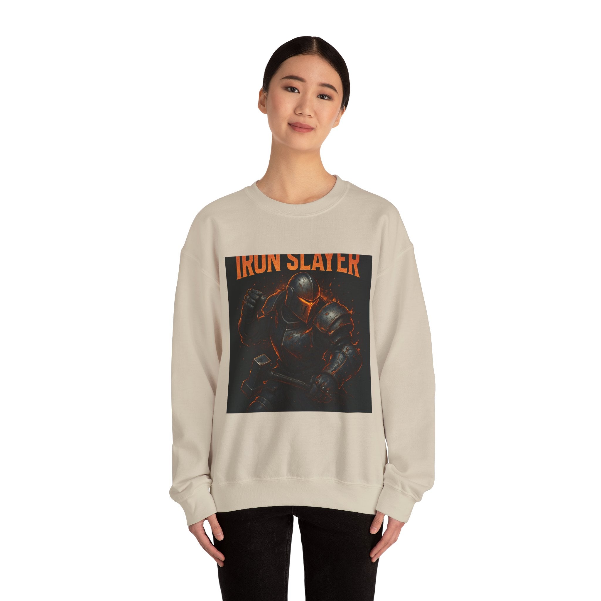 Crewneck Sweatshirt — "Iron Slayer" Knight Graphic