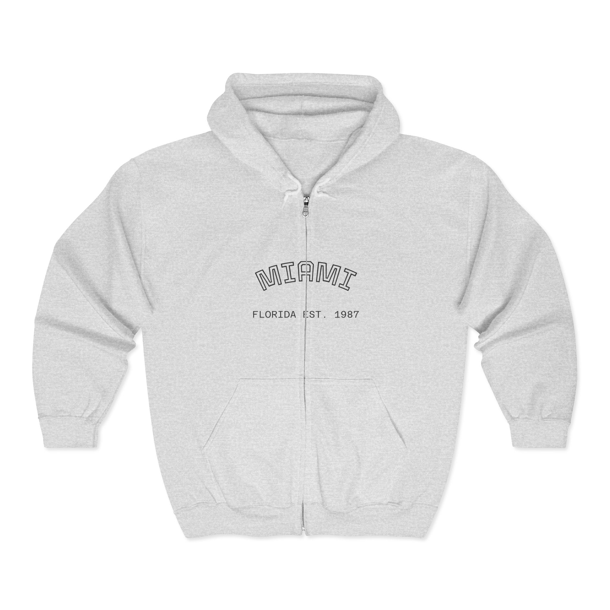 Black Full-Zip Hoodie — Classic Minimalist Zip-Up Hooded Sweatshirt